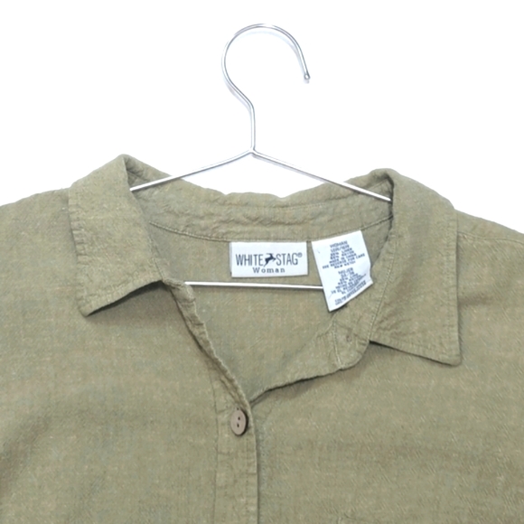 White Stag | Linen Blend Top | Quiet Luxury | Beach | Boho | Hippie | Chic | - Picture 4 of 4